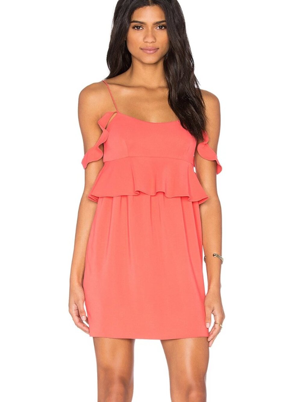 RACHEL ZOE Sorbet Bridgit Ruffle Dress Size 4 NWT $345